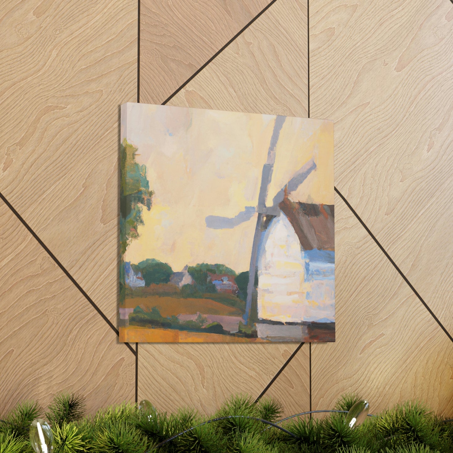 Windmill in the Mist - Canvas