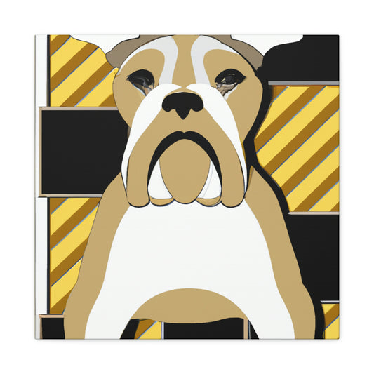 "Bulldog's Art Deco Dream" - Canvas