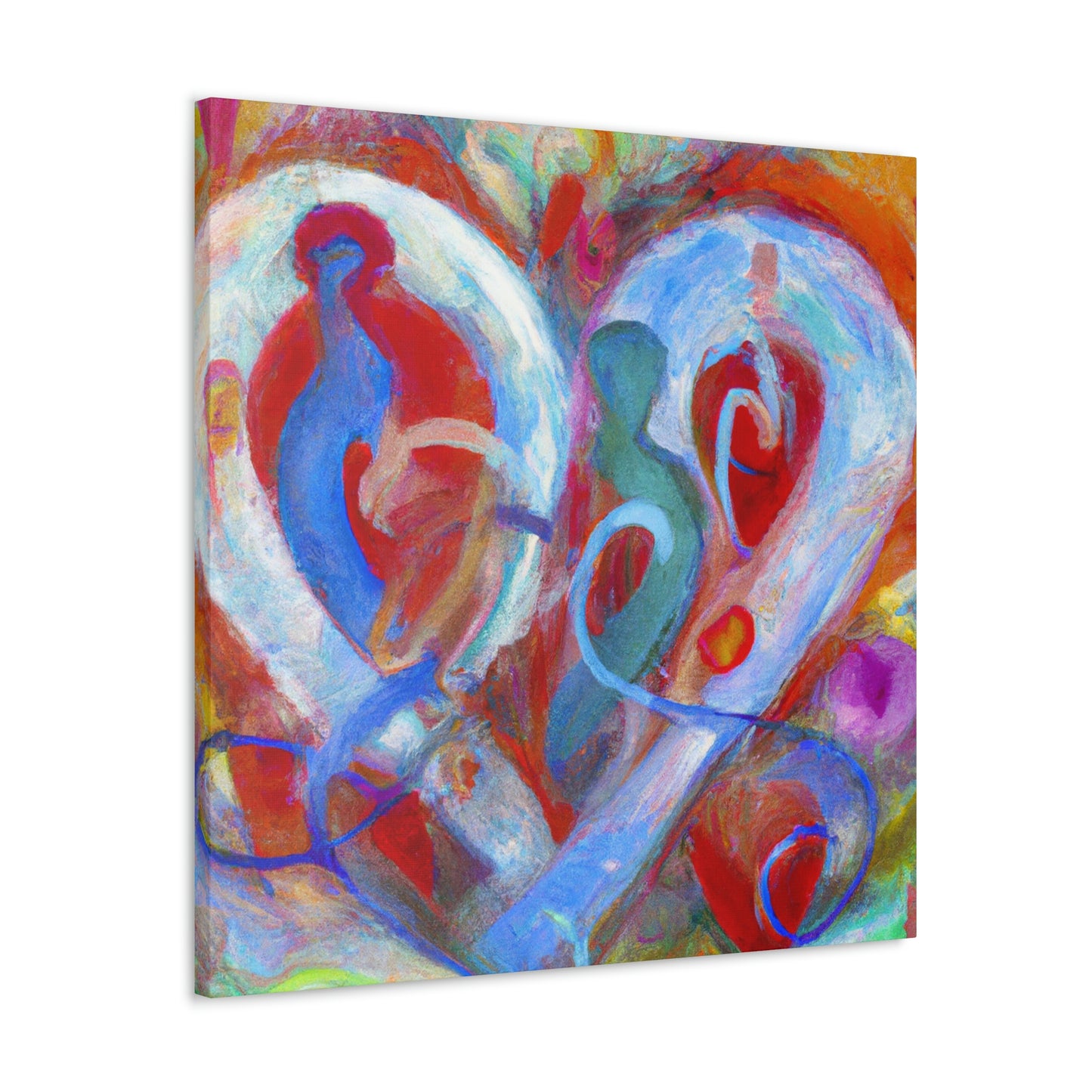 Twined Love Hearts - Canvas