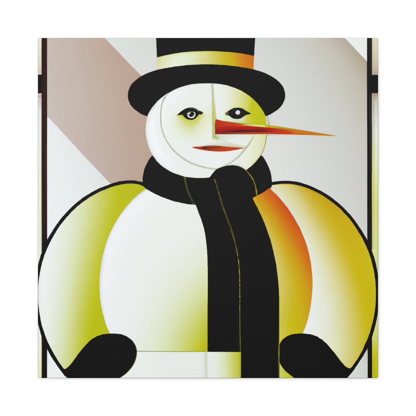 "Frosty Snowman Deco" - Canvas