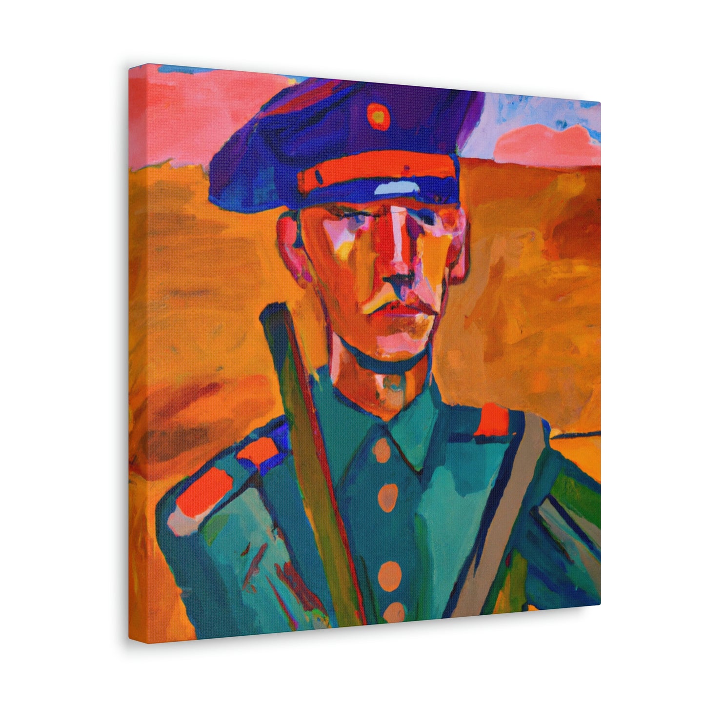 "Warrior with Fauvism" - Canvas