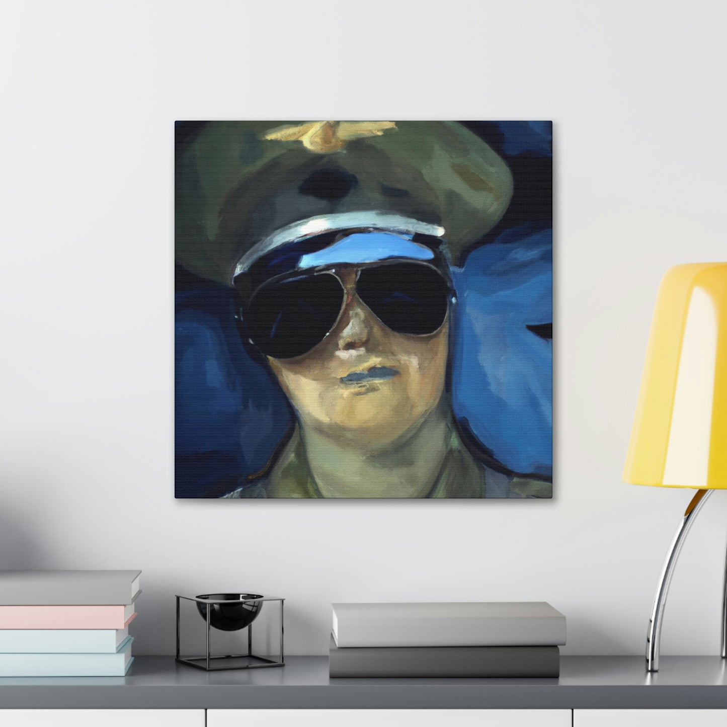 Navy Pilot Expressionism - Canvas