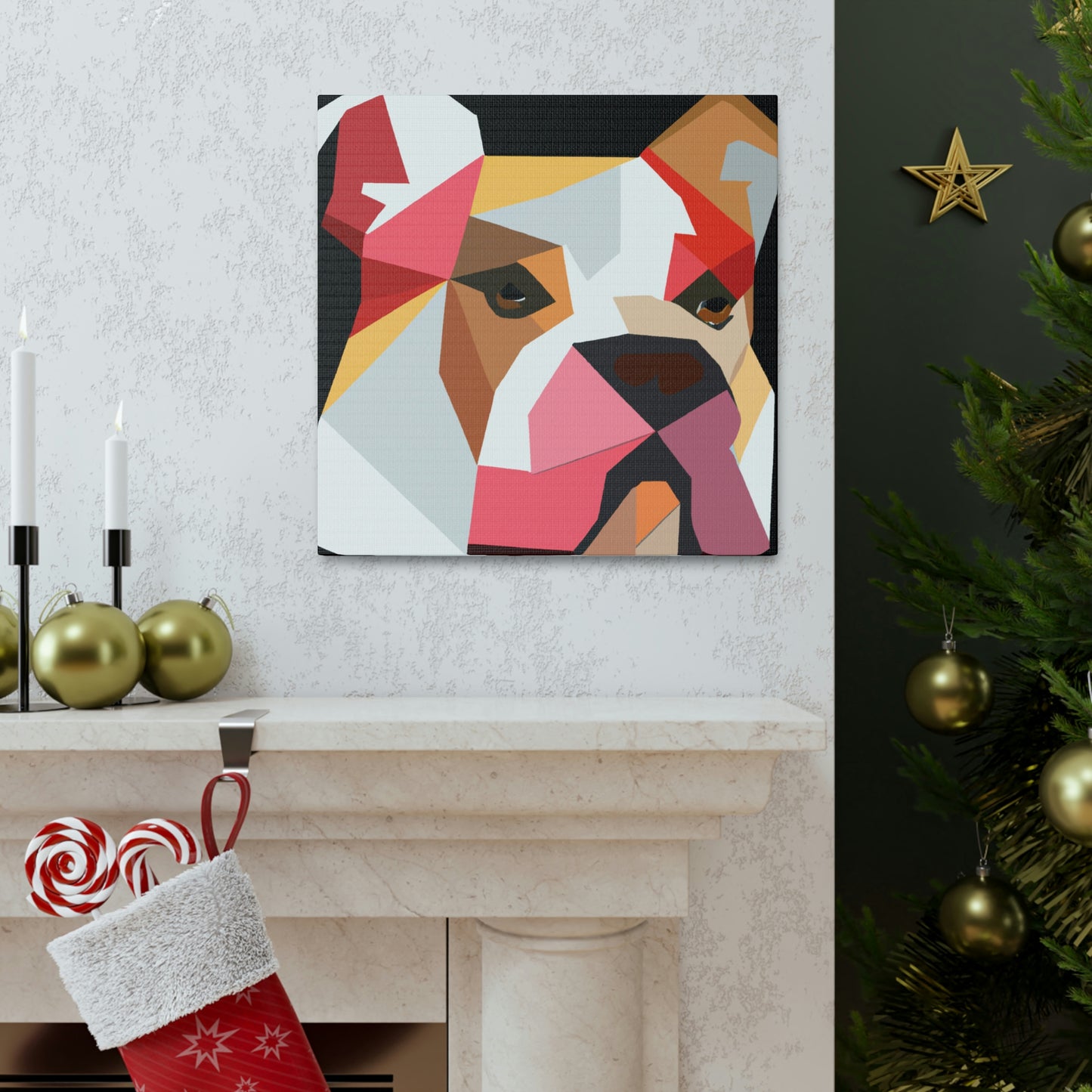 American Bulldog Minimalism - Canvas