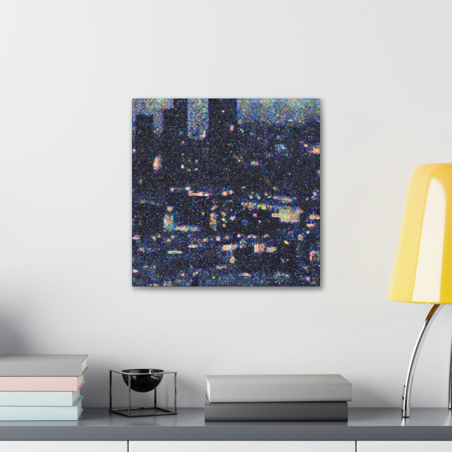 "Modern Art Deco Pointillism" - Canvas