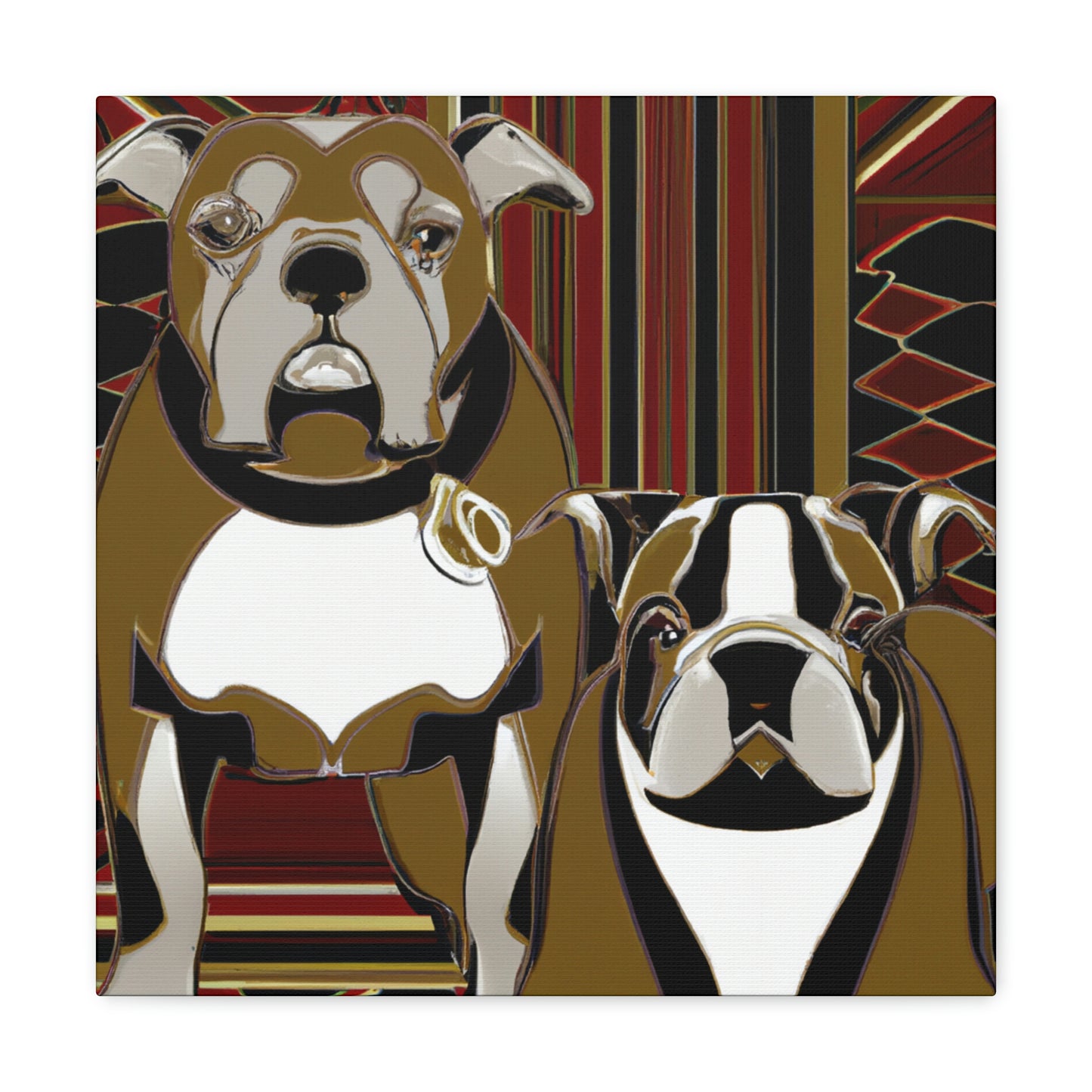 "Bulldog's Deco Grandeur" - Canvas