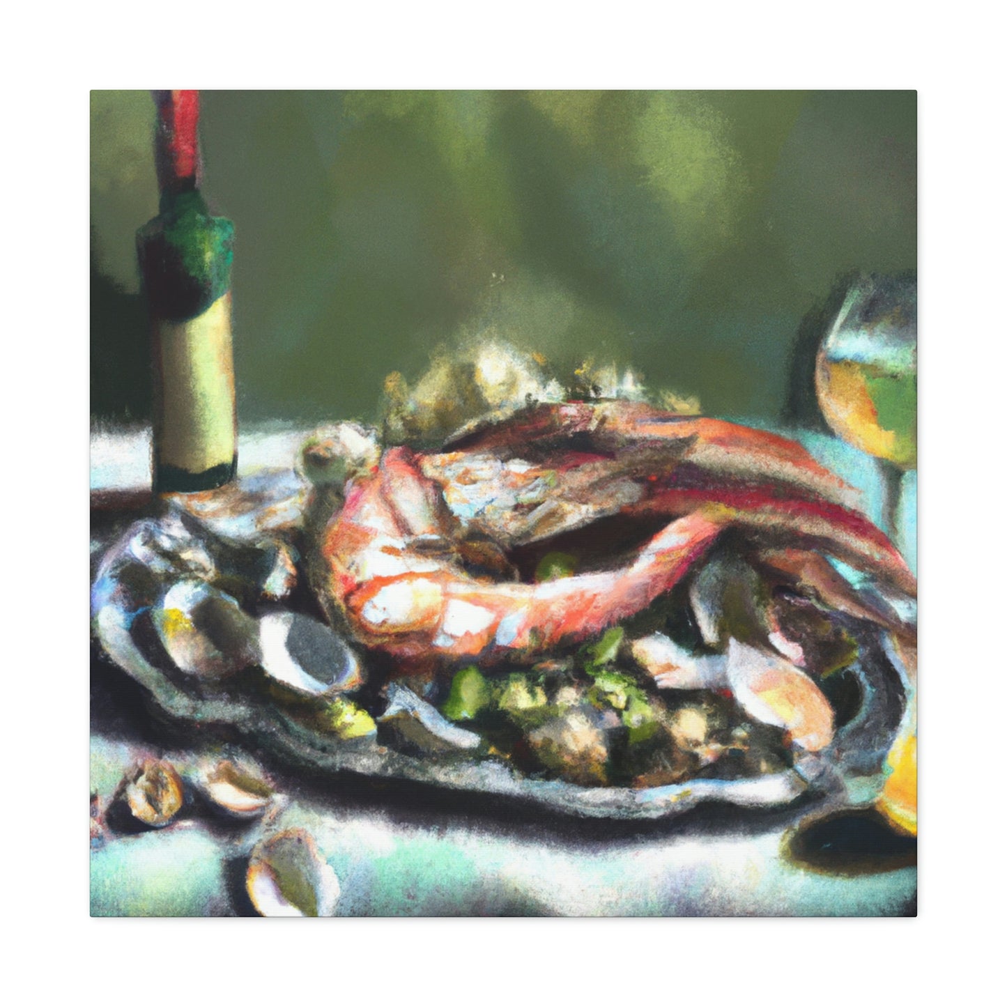 Seafood Through Abstract - Canvas