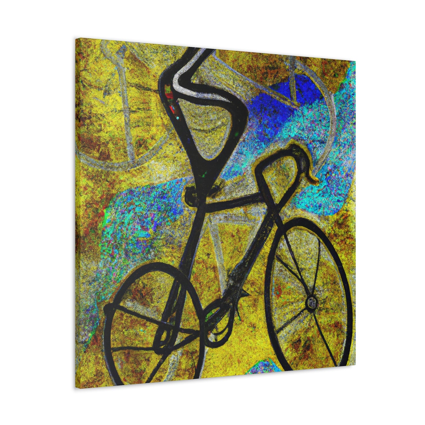 "Biking The Open Road" - Canvas