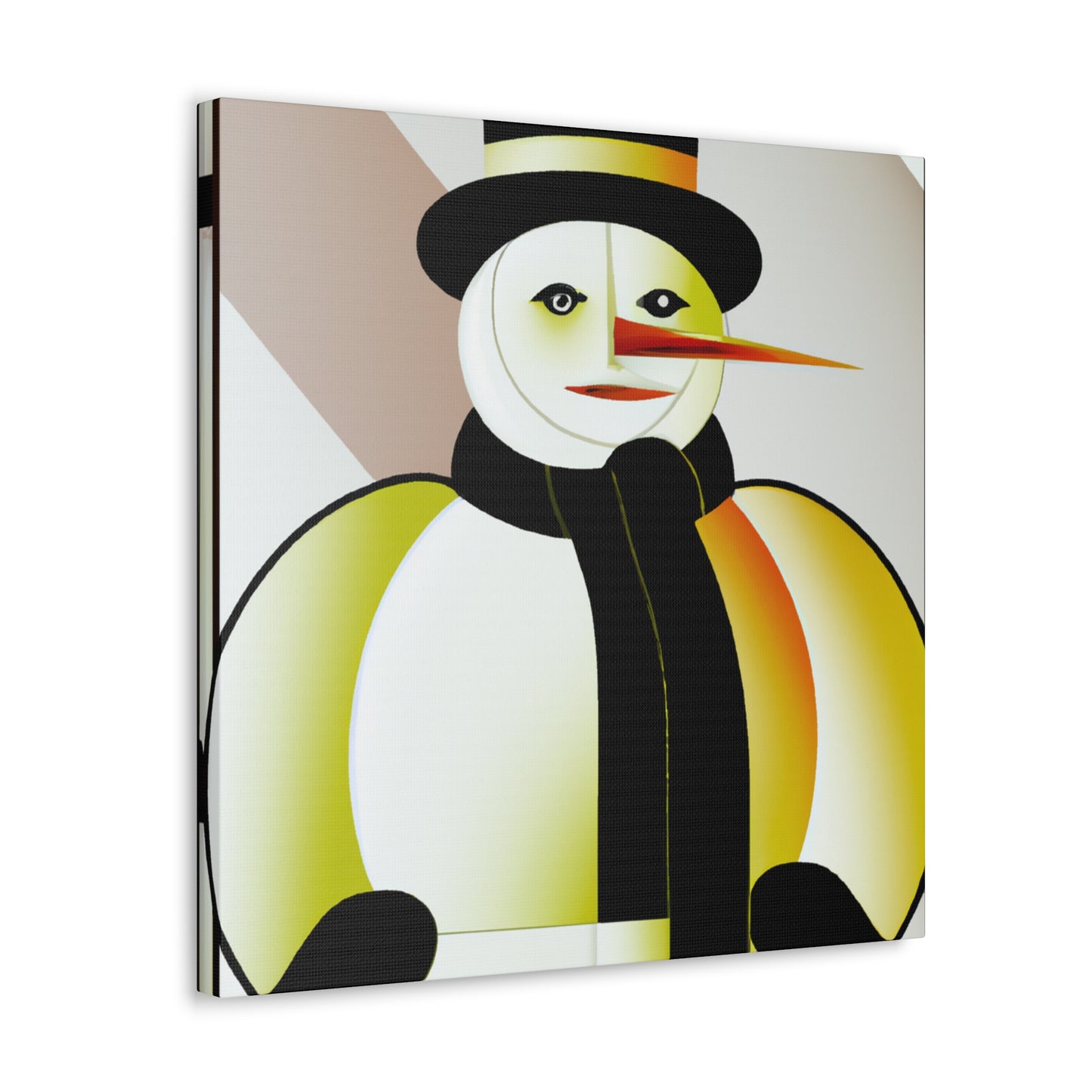 "Frosty Snowman Deco" - Canvas