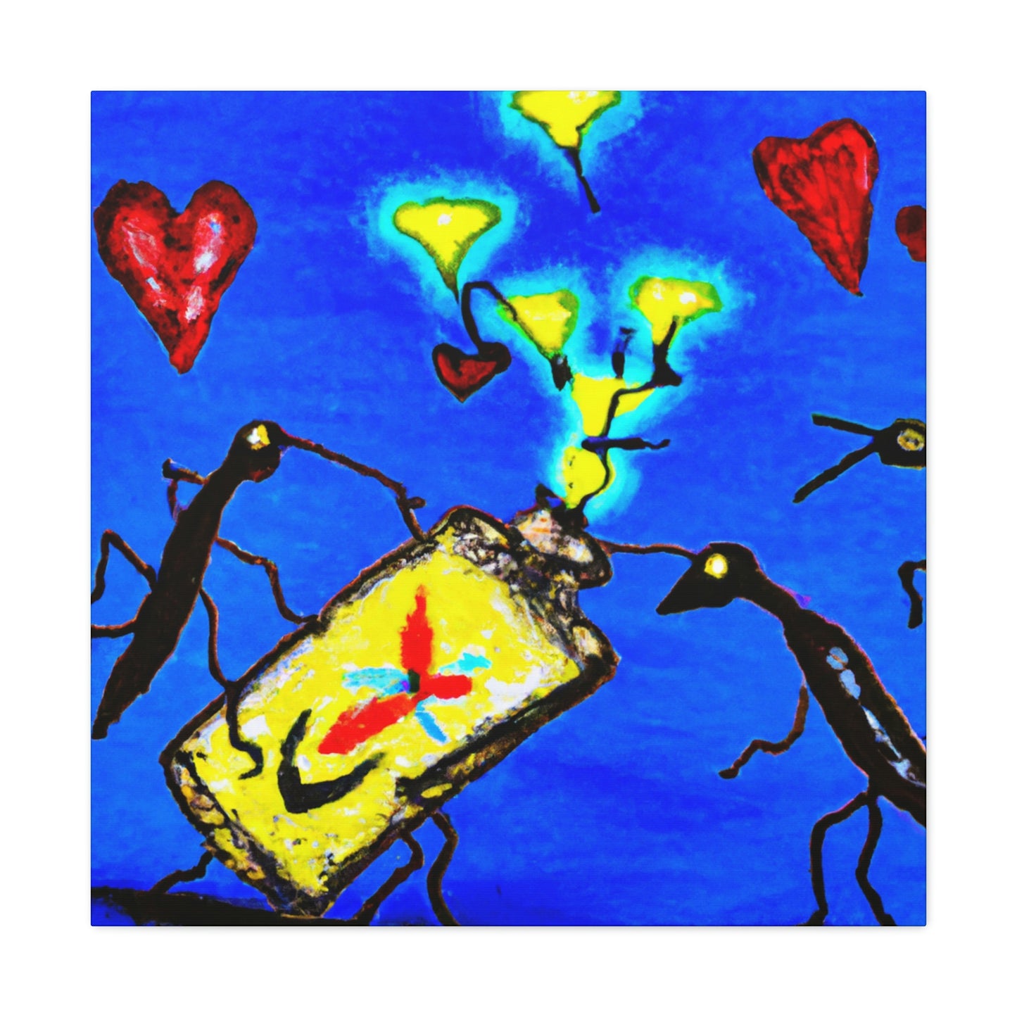 "Love Amidst Fireflies" - Canvas