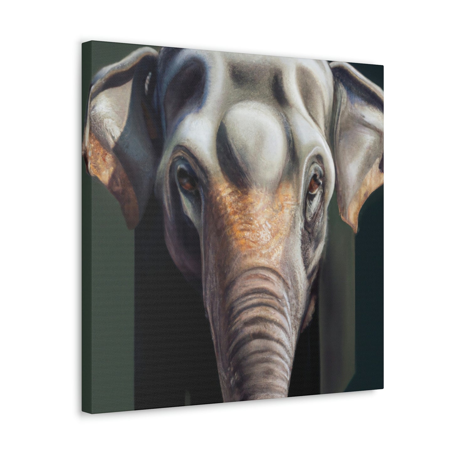 "Elephant in Monsoon Rain" - Canvas