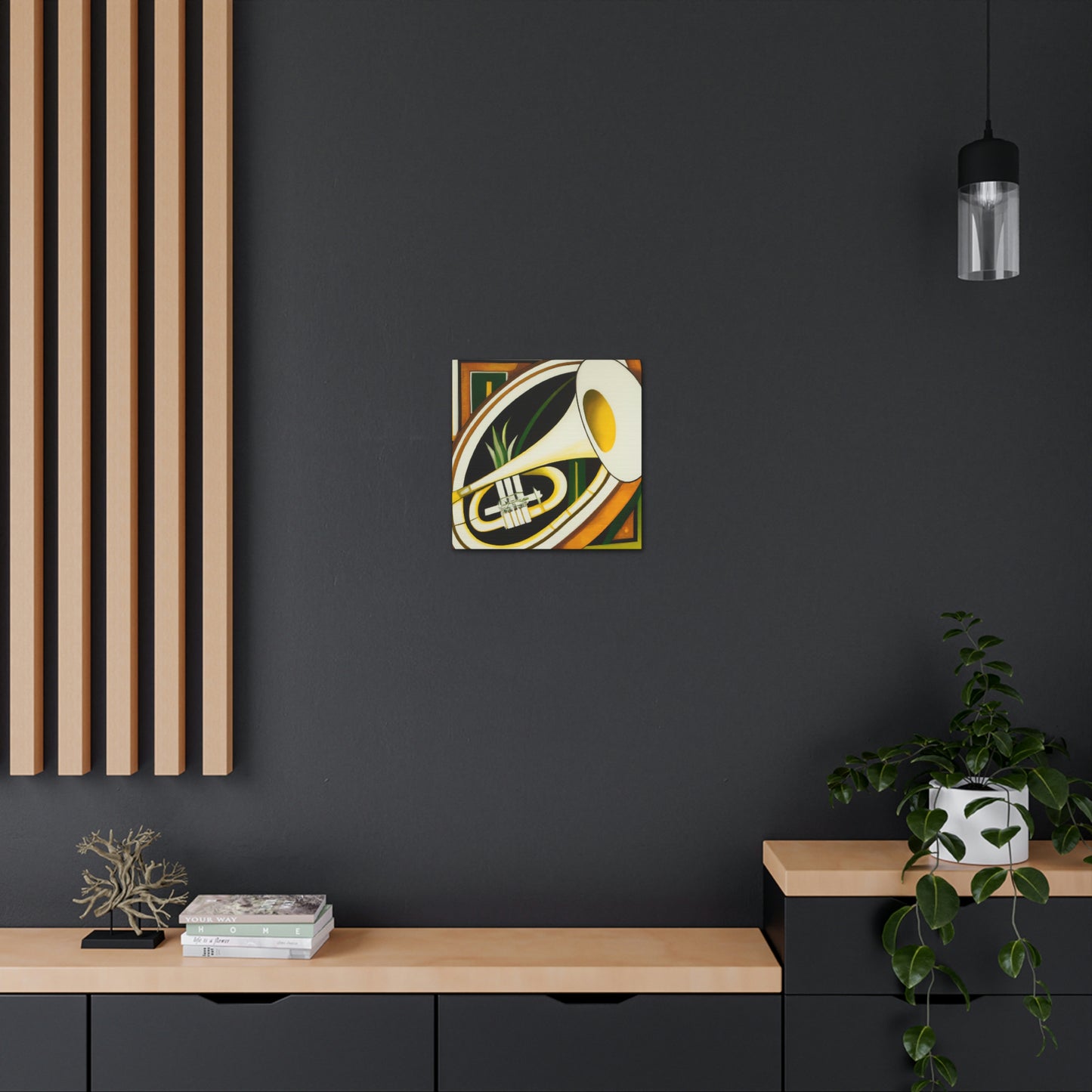 "Gilded Jazz Trumpet" - Canvas