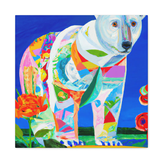 Polar Bear Winter Scene - Canvas