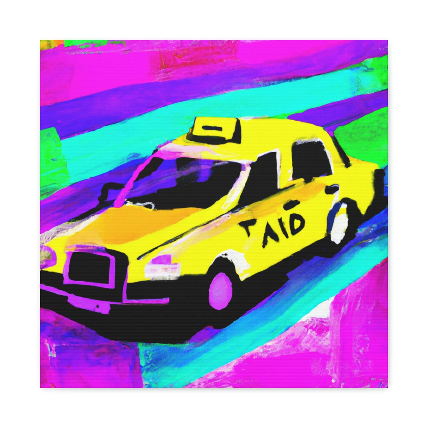 "Ride in Yellow Taxi" - Canvas