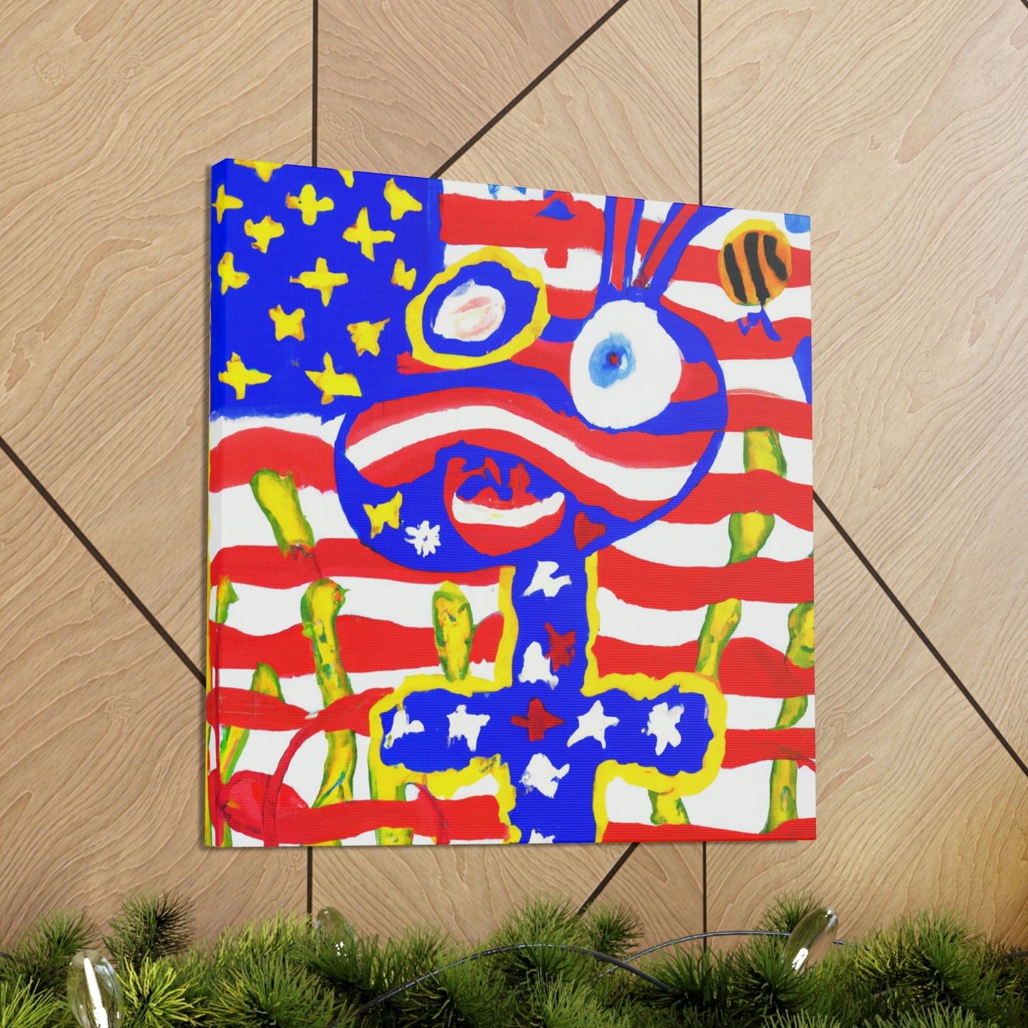 "Stars and Stripes Elegance" - Canvas