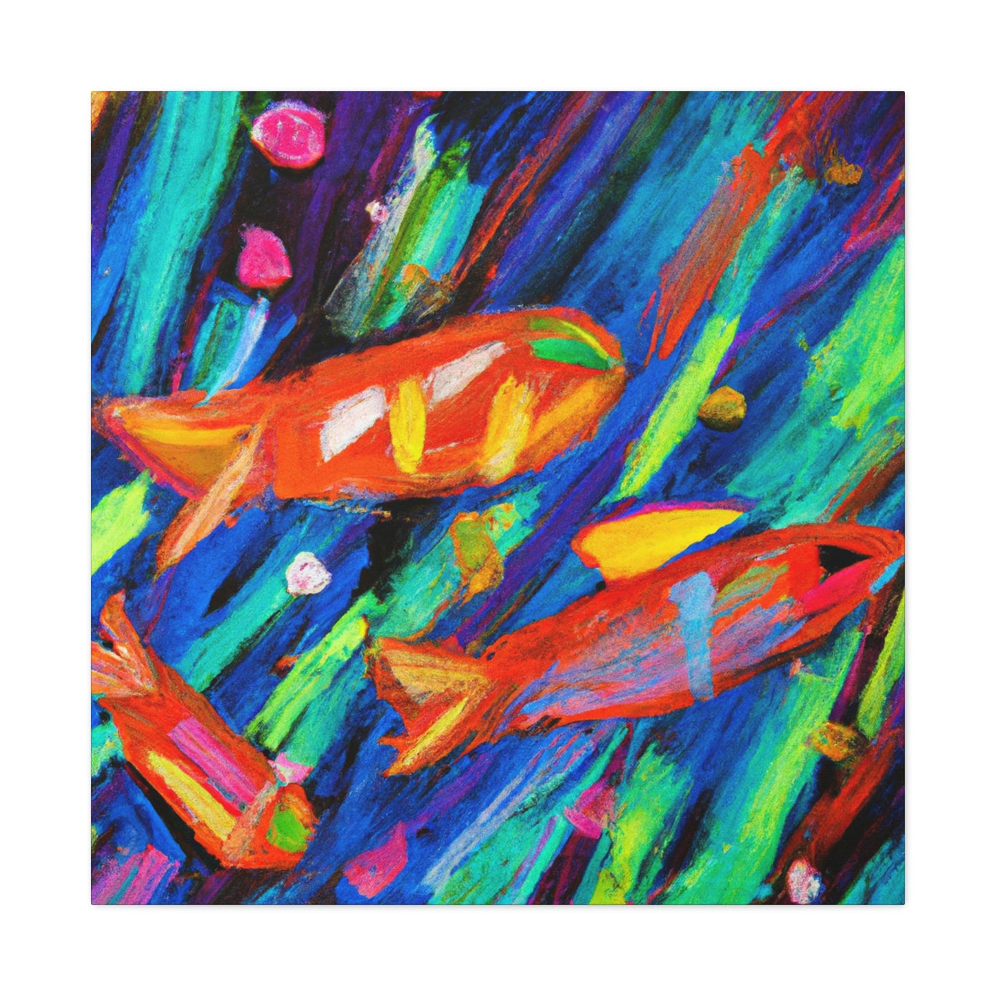 "Neon Tetra Glowing Bright" - Canvas