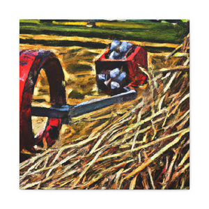 "Hay Balers Bustling Color" - Canvas