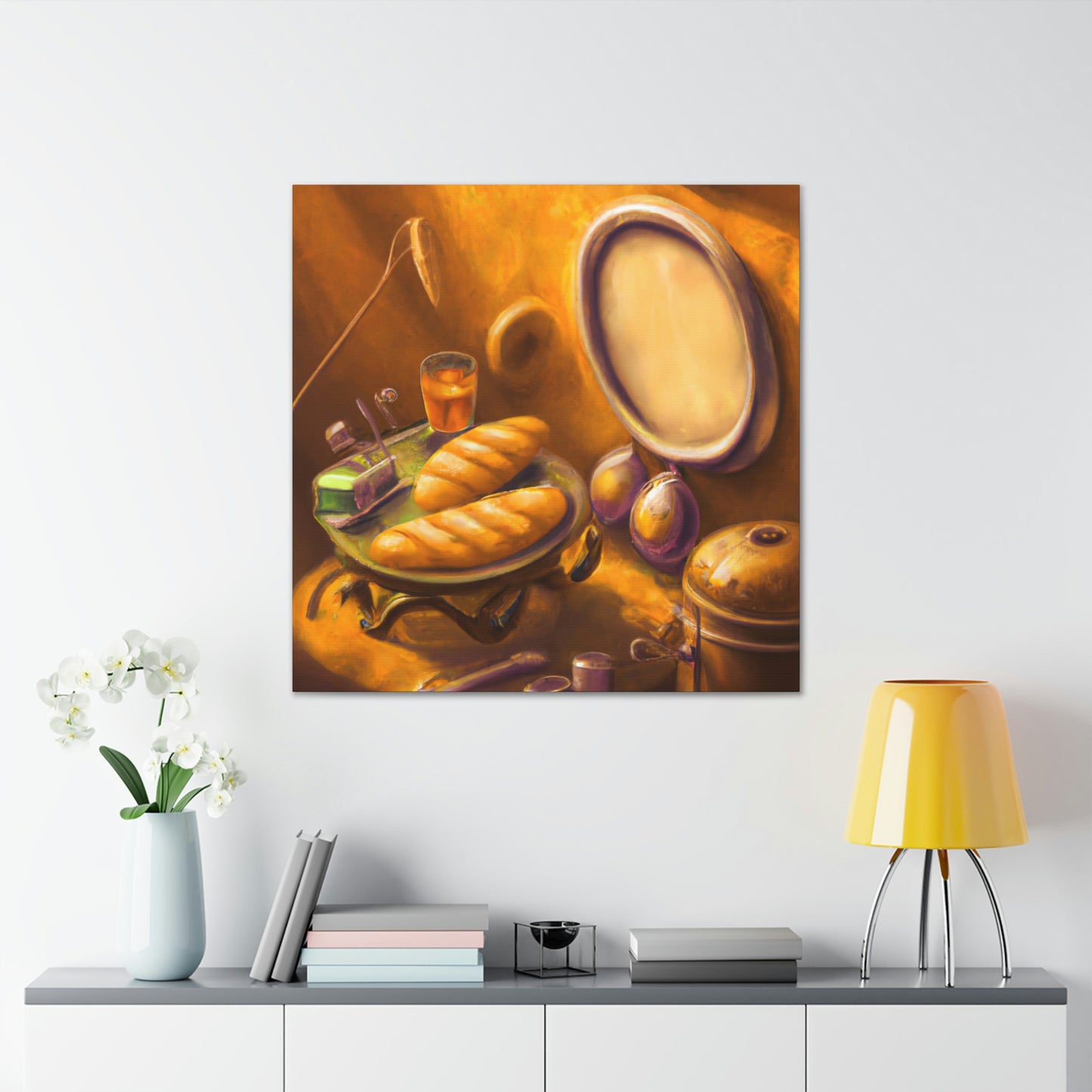 "Steampunk Bread Ablaze" - Canvas