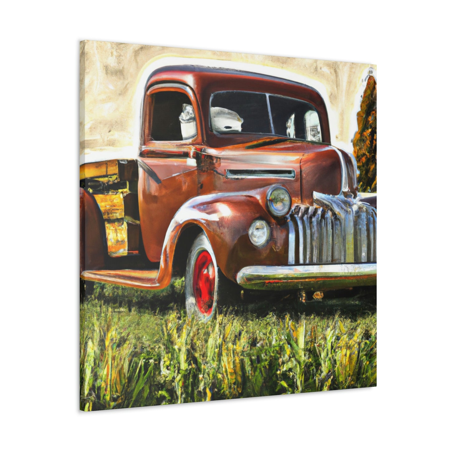 "Aged Pickup Truckard". - Canvas