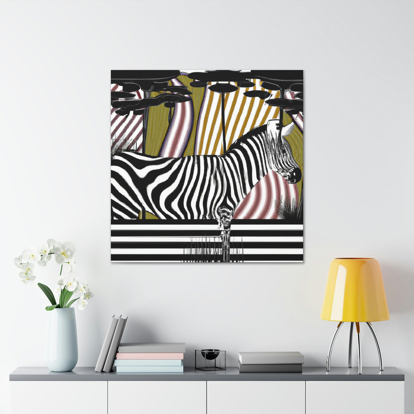 "Zebra Striped Splendor" - Canvas