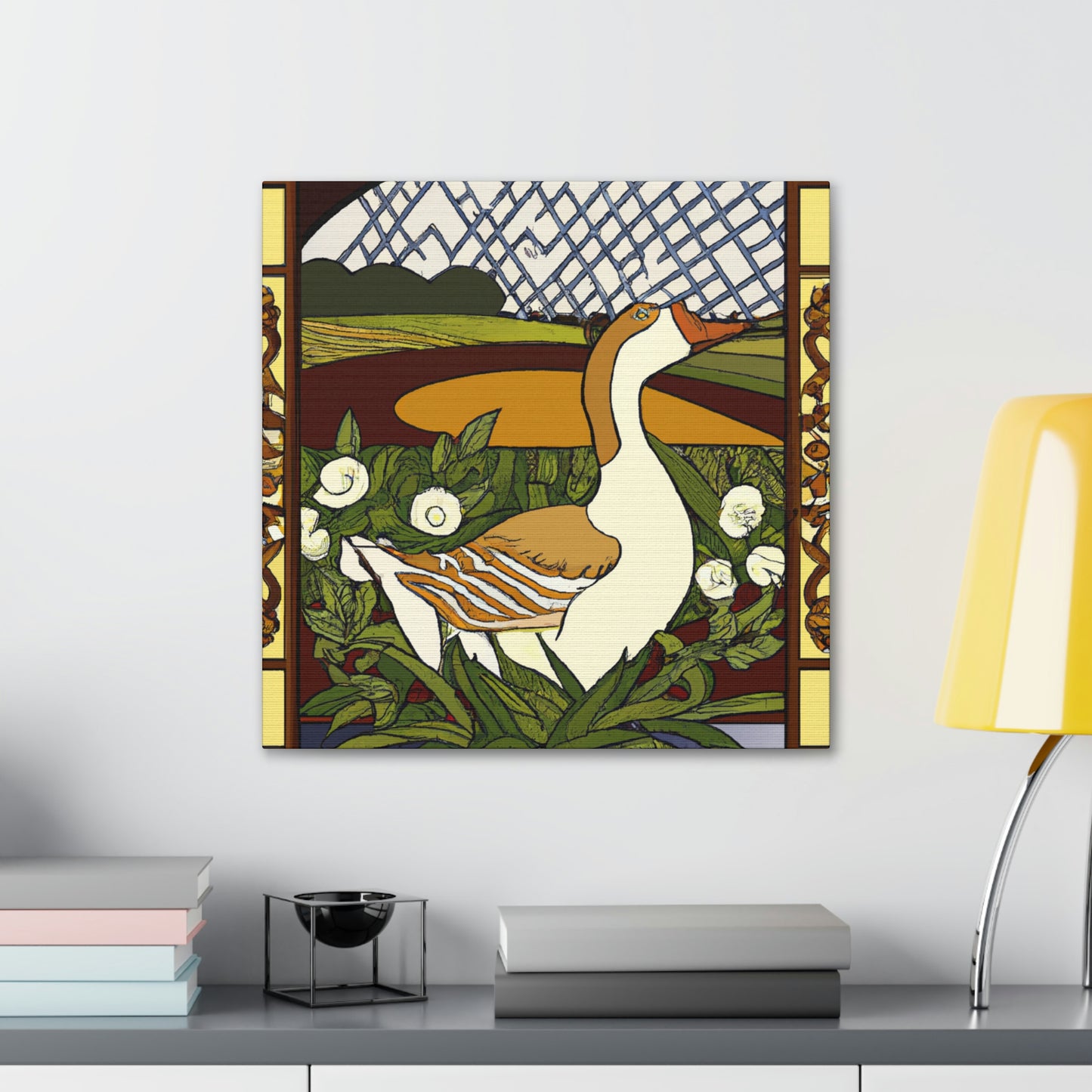 "Goose in Art Nouveau" - Canvas