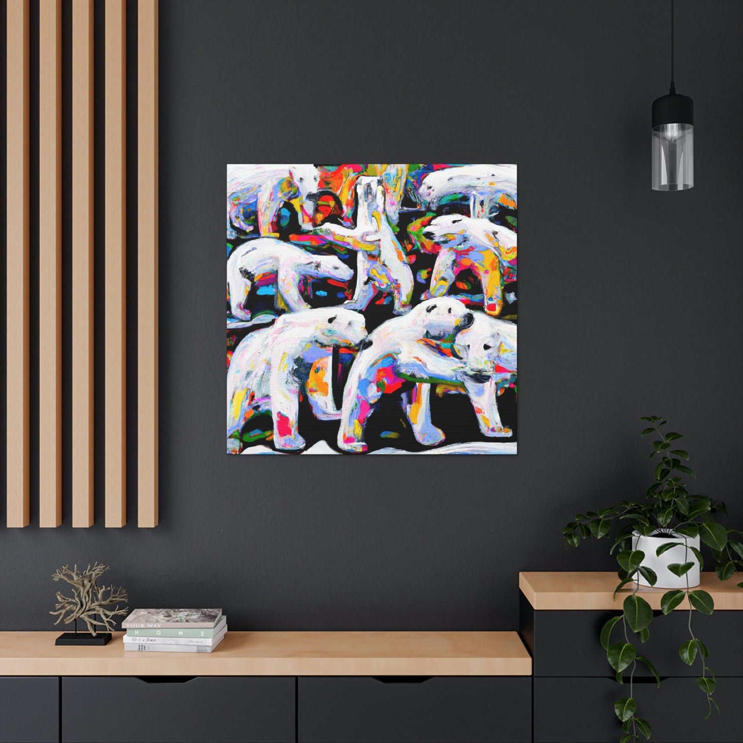 Polar Bears Snowdrifts - Canvas