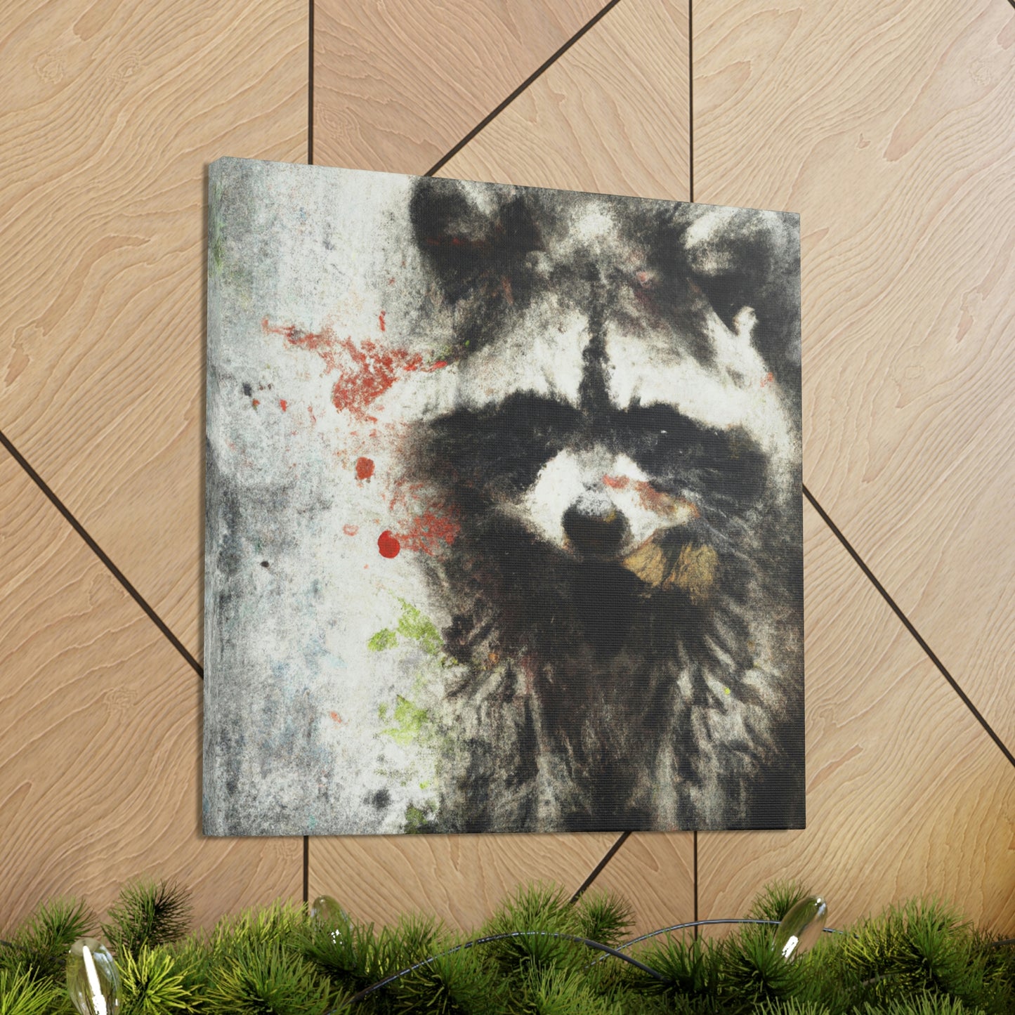 Raccoon in Reflection - Canvas