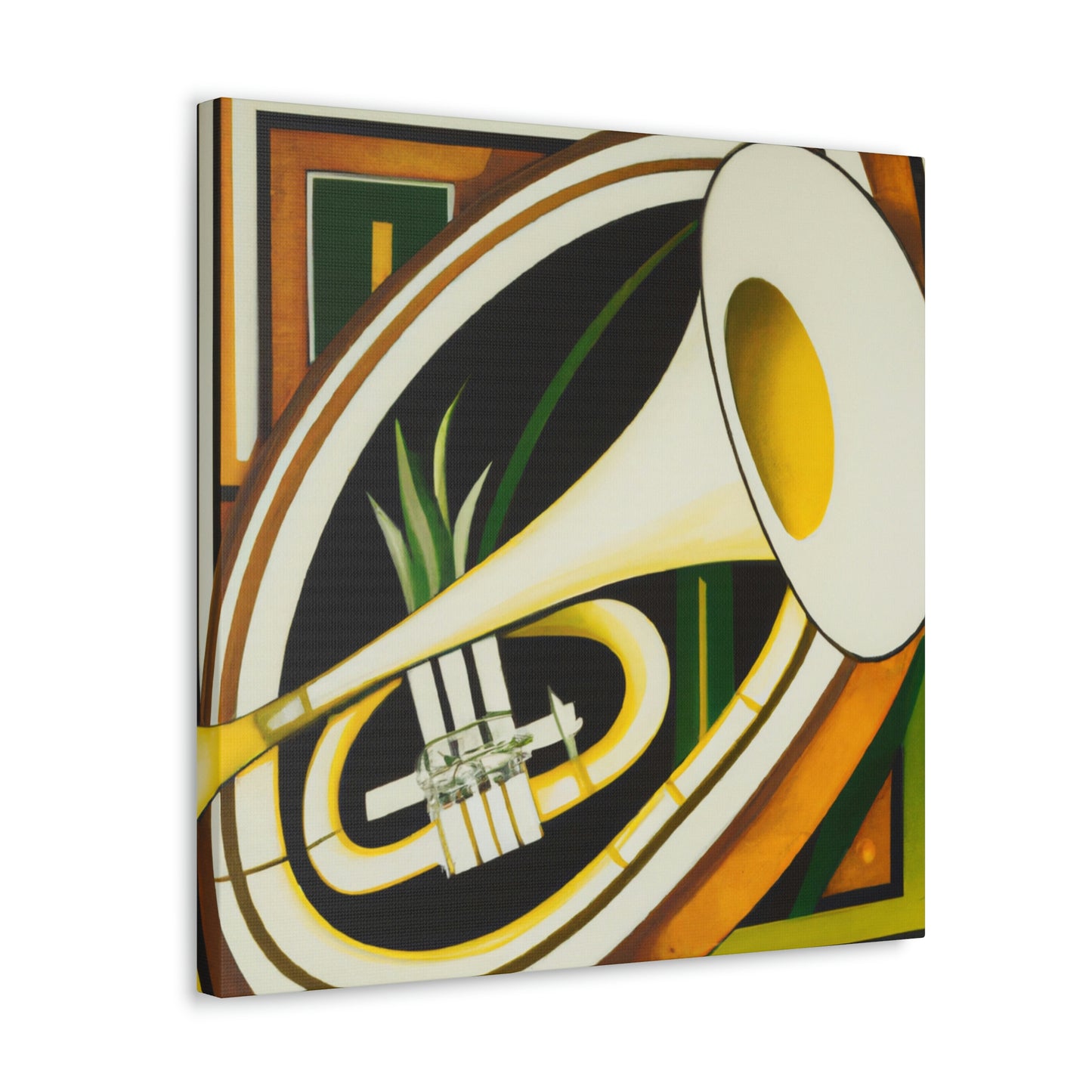 "Gilded Jazz Trumpet" - Canvas