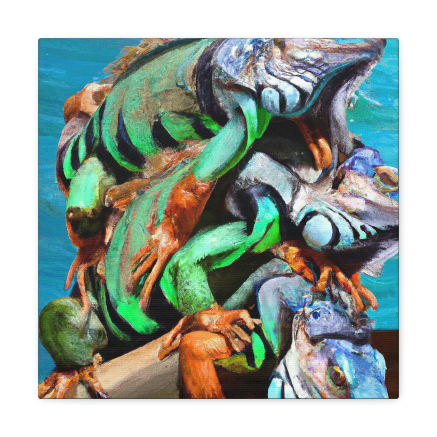 Iguanas Dream Surreal - Canvas