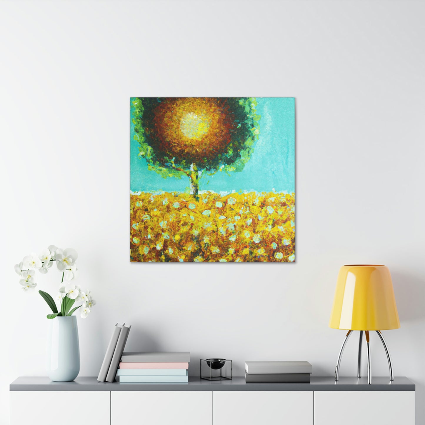 "Golden Sunflower Joy" - Canvas