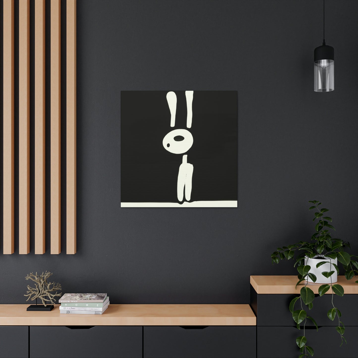 "Rabbit's Minimalist Dream" - Canvas