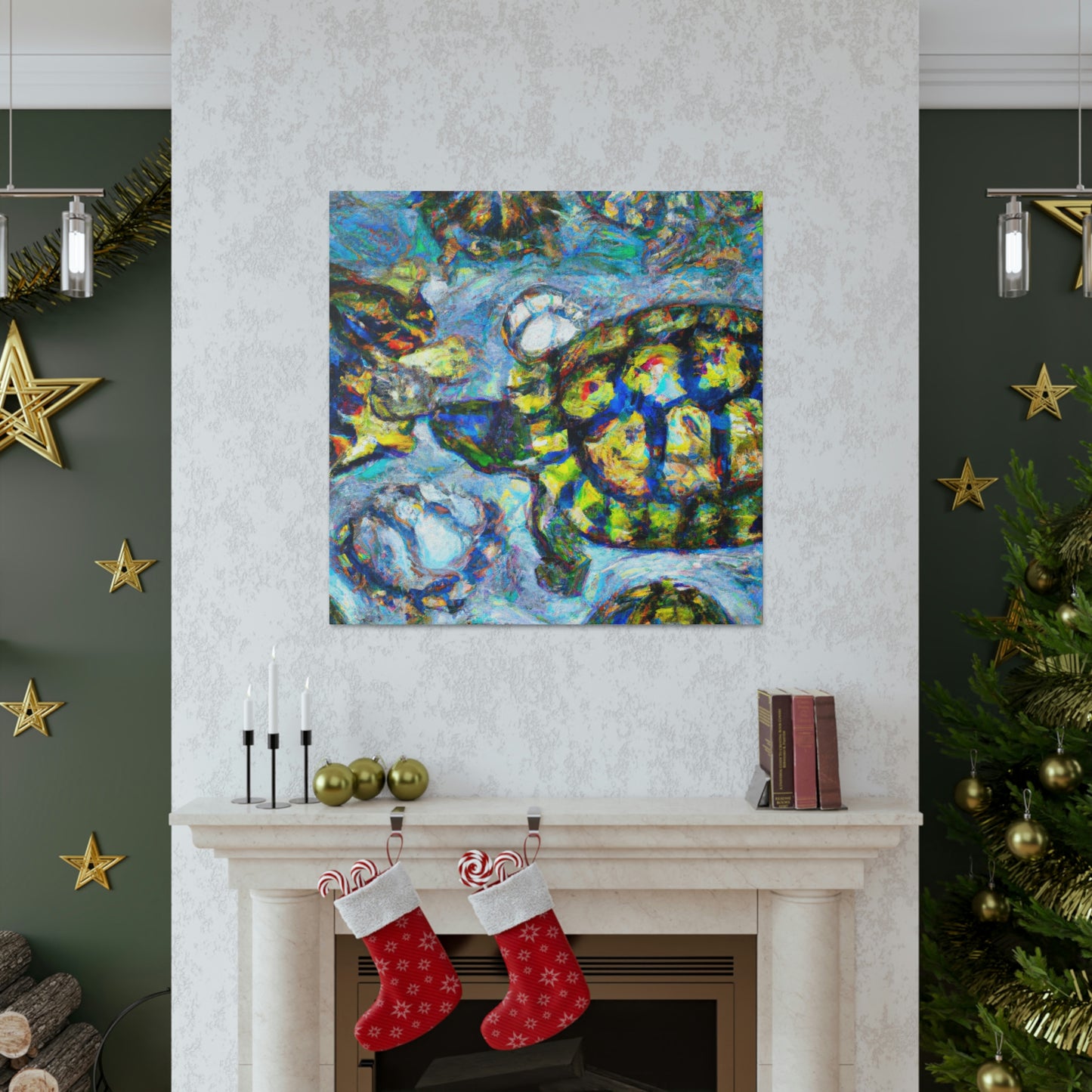 Turtles By Monet - Canvas