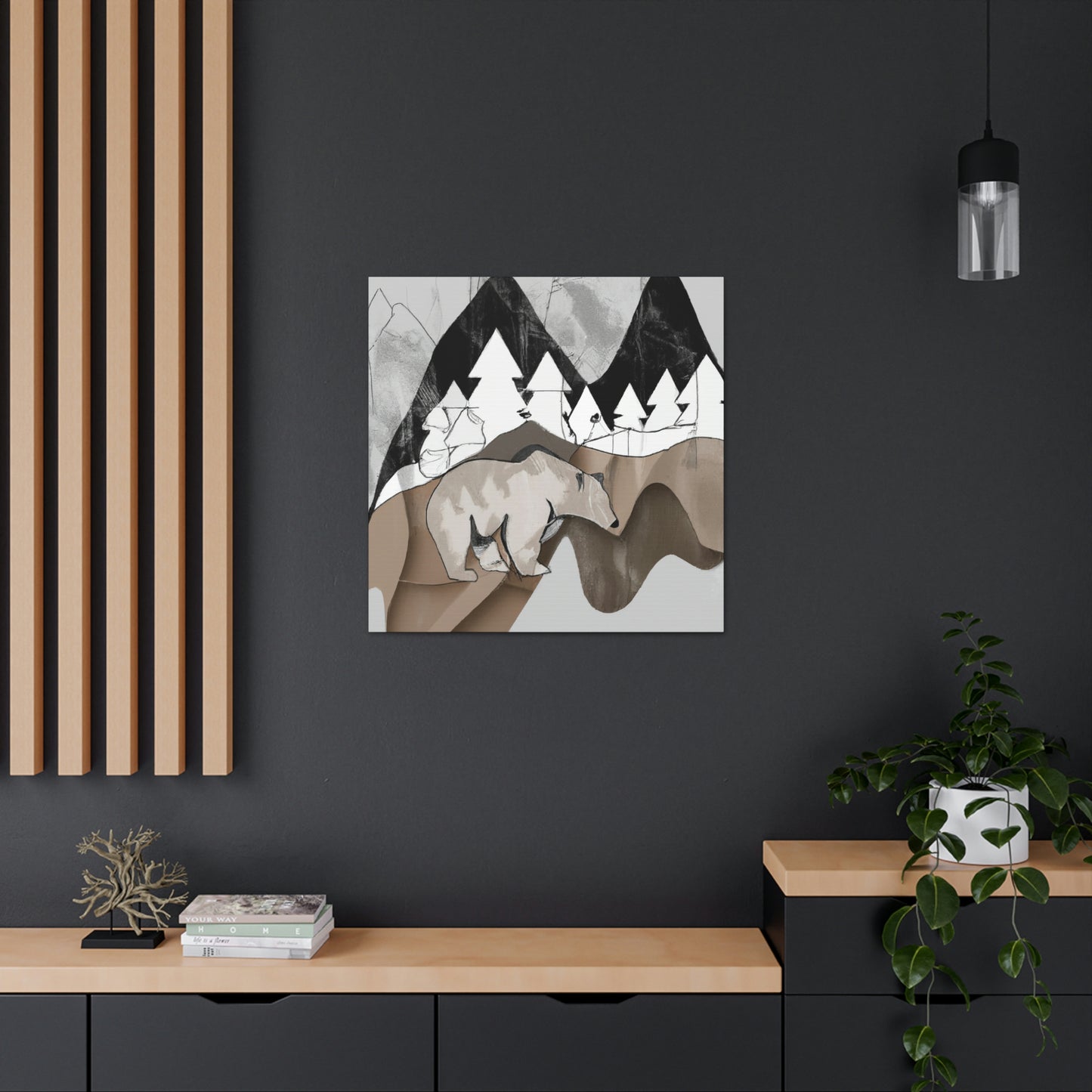 "Bear in the Moonlight" - Canvas