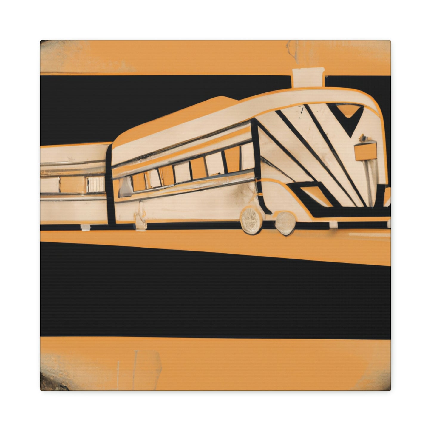 "Train of Deco Dreams" - Canvas