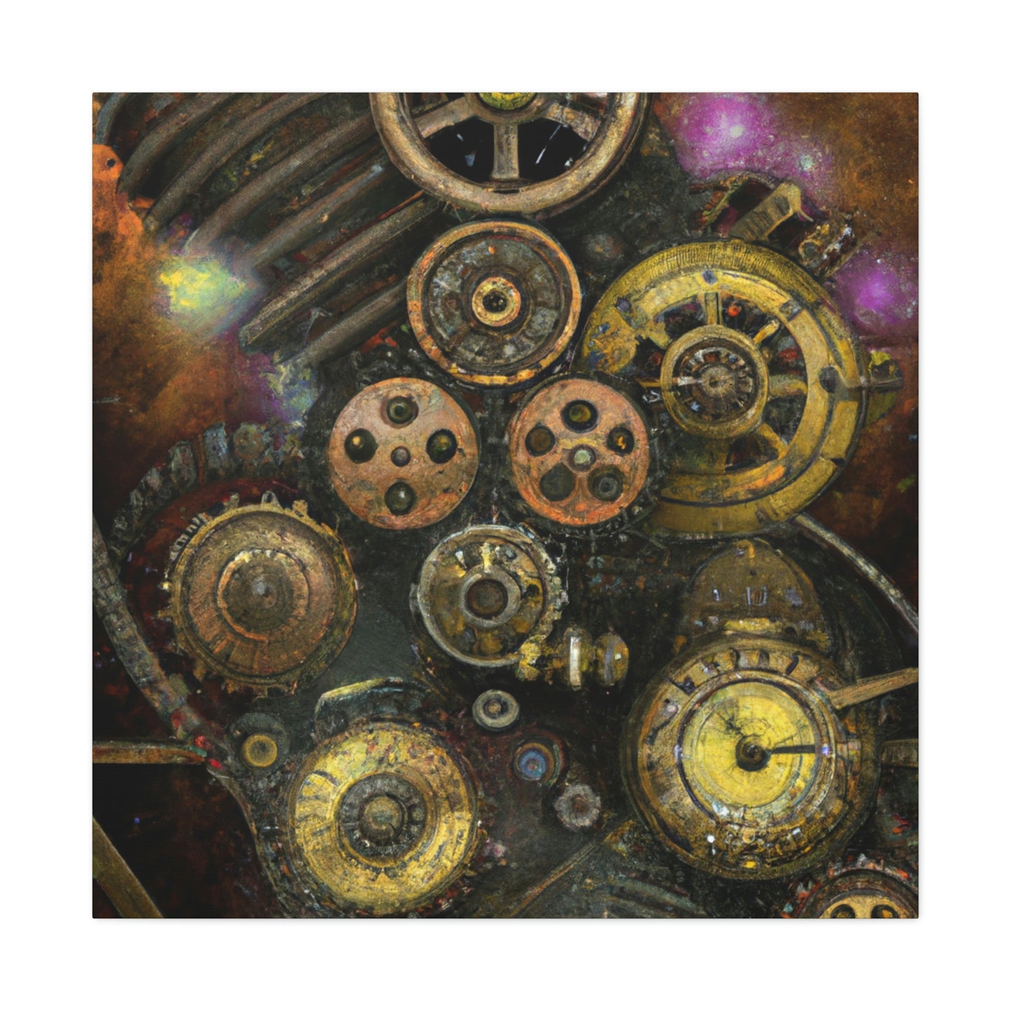 "Star Cluster Steampunk Wonder" - Canvas