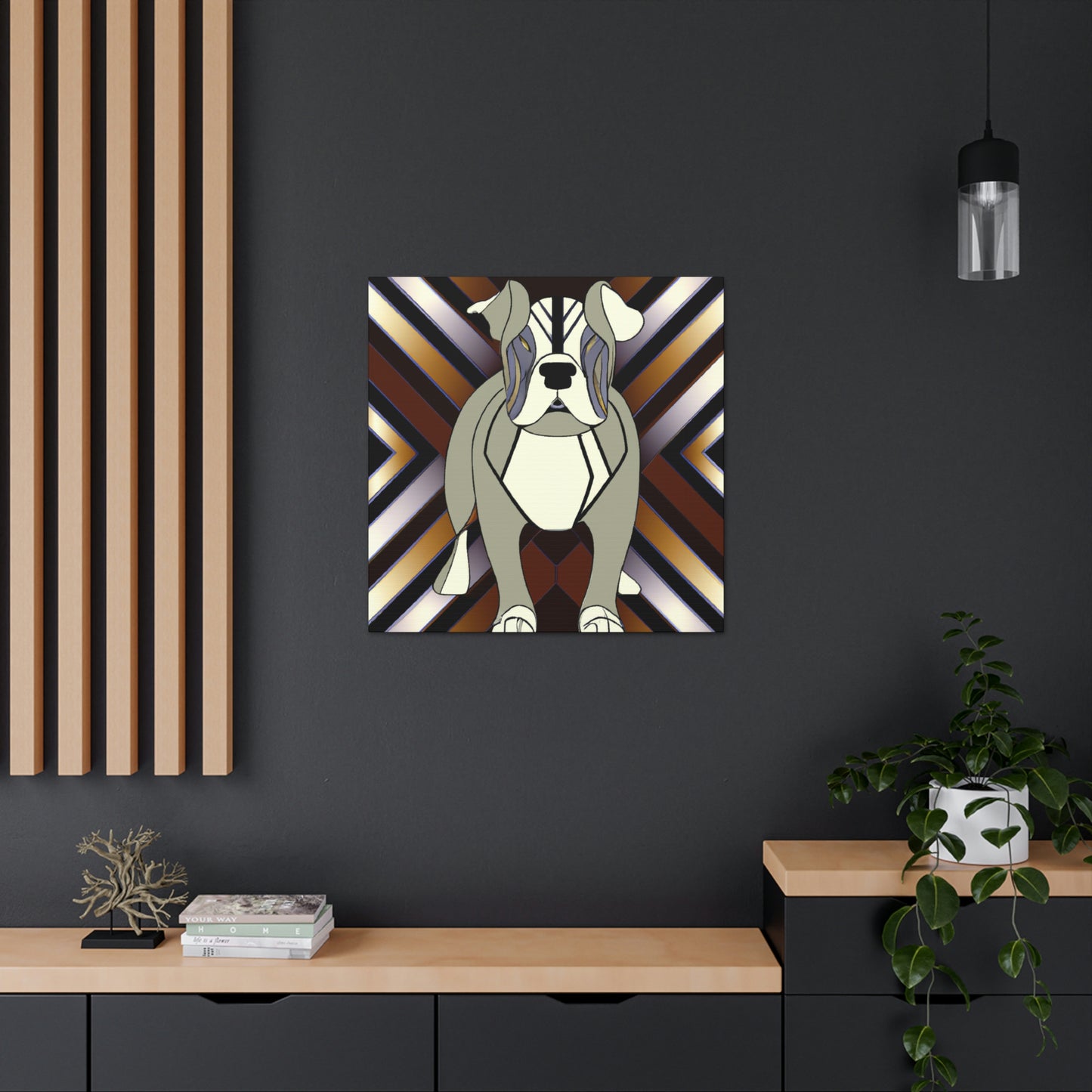 "Bold Bulldog Blooms" - Canvas