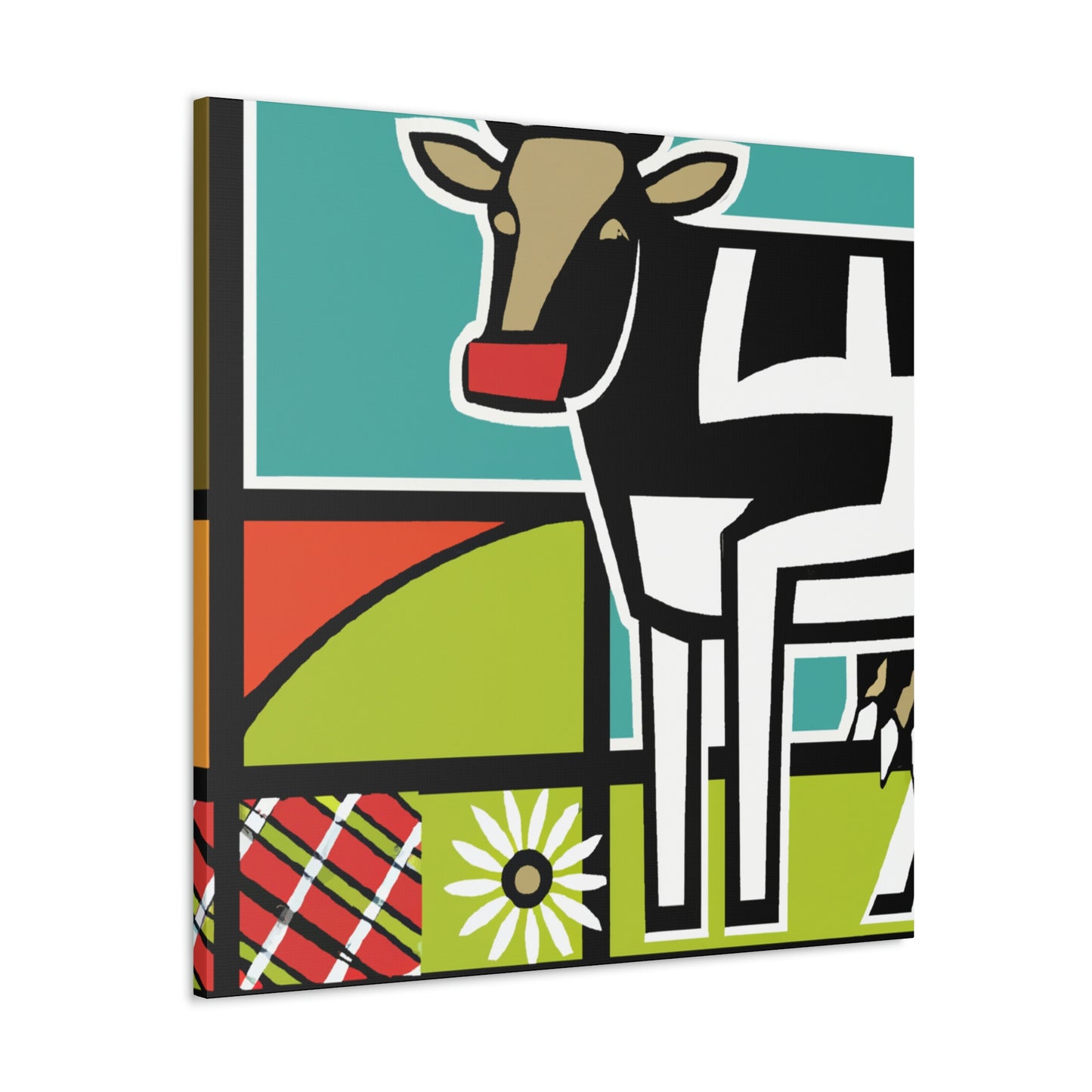 "Cow among Art Deco" - Canvas