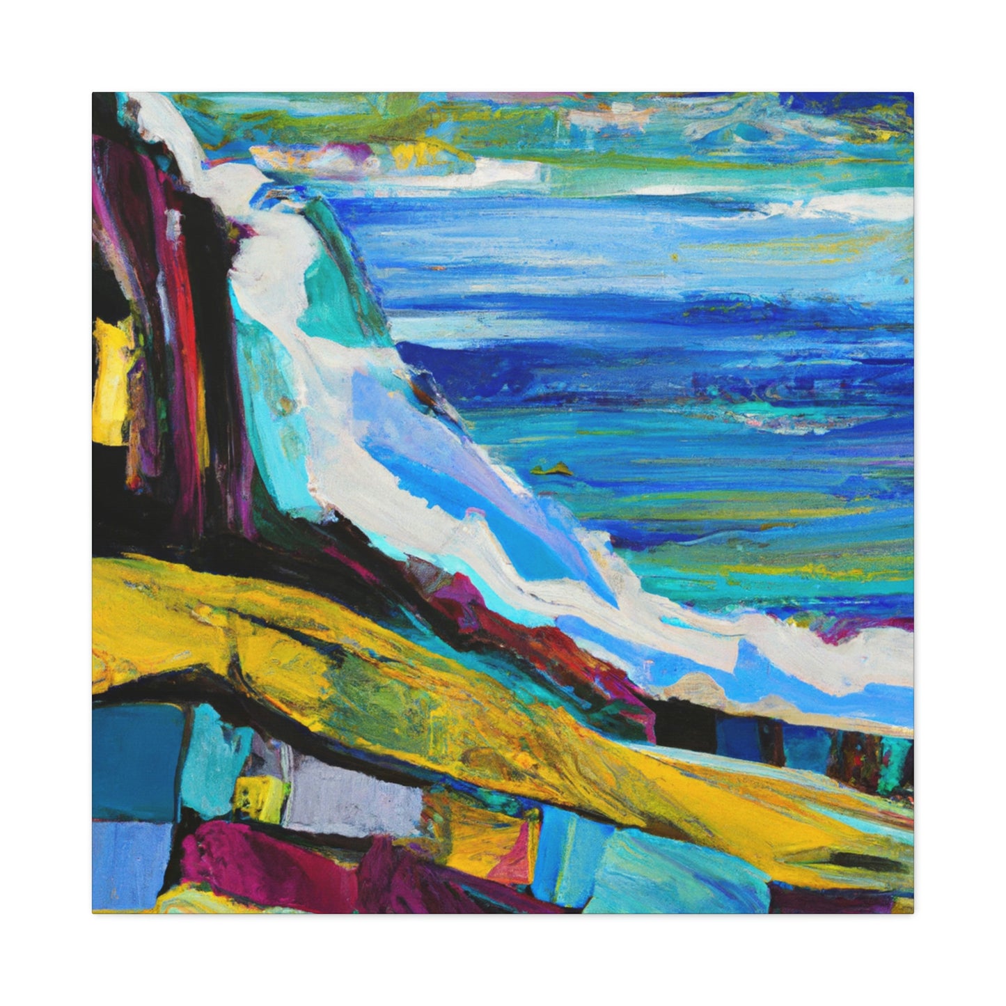 "Surging Seaside Sunset" - Canvas