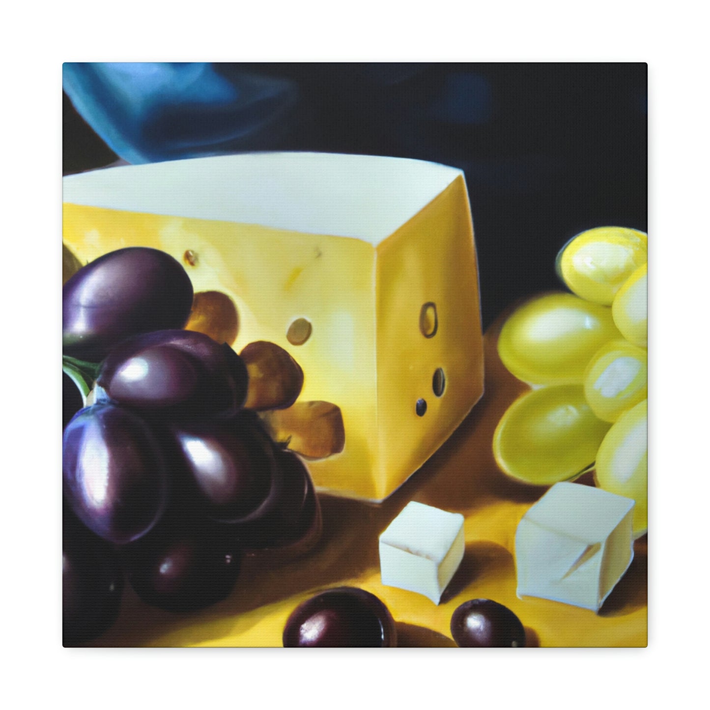 Cheese and Grapes Tapestry - Canvas