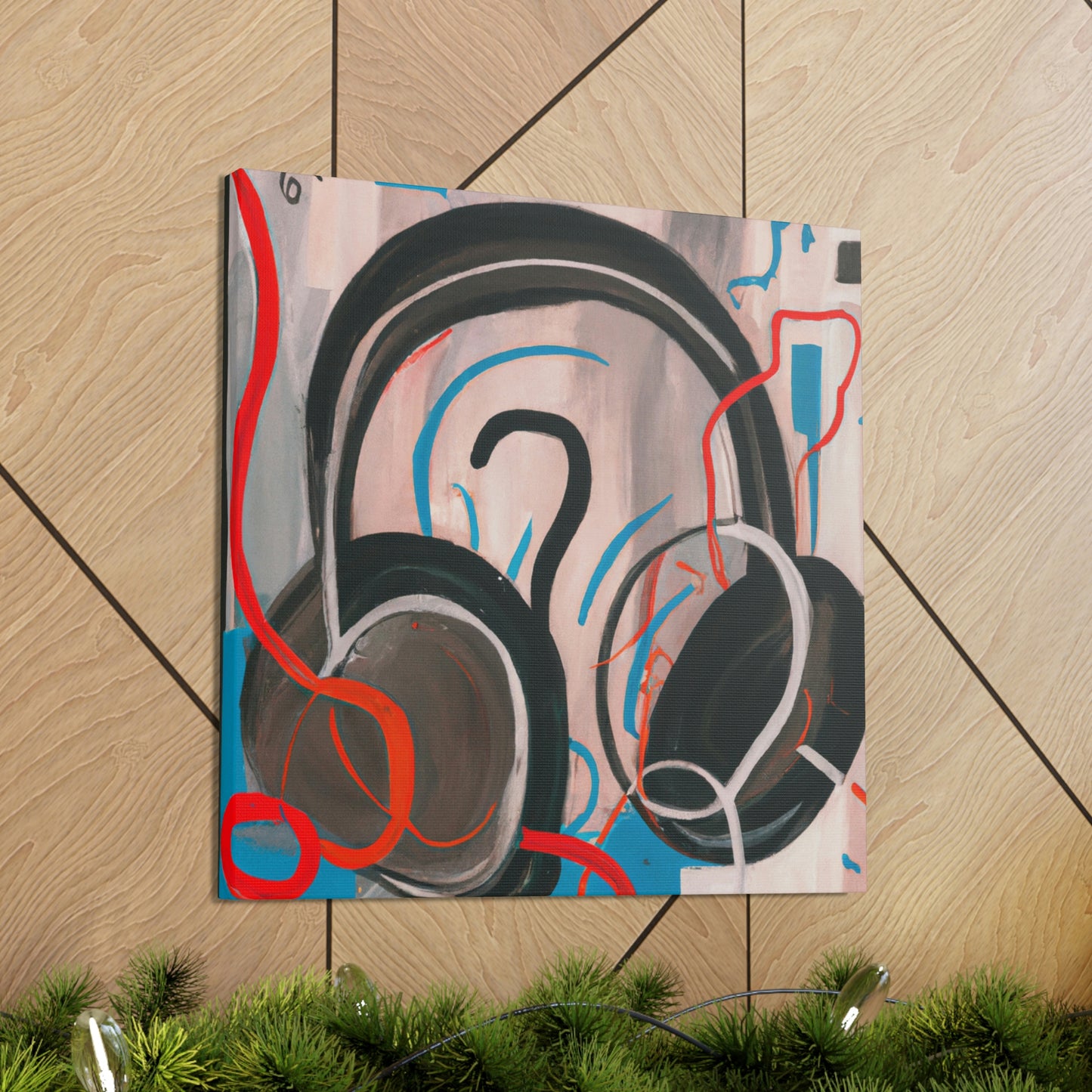 Headphones in Expressionism - Canvas