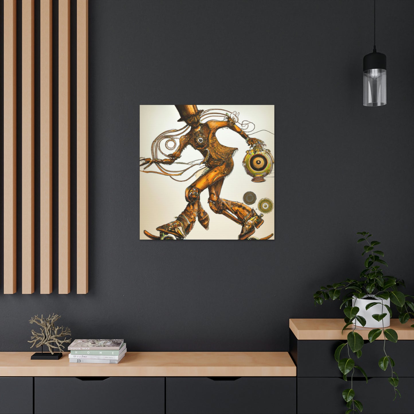 Skateboarding in Steampunk - Canvas