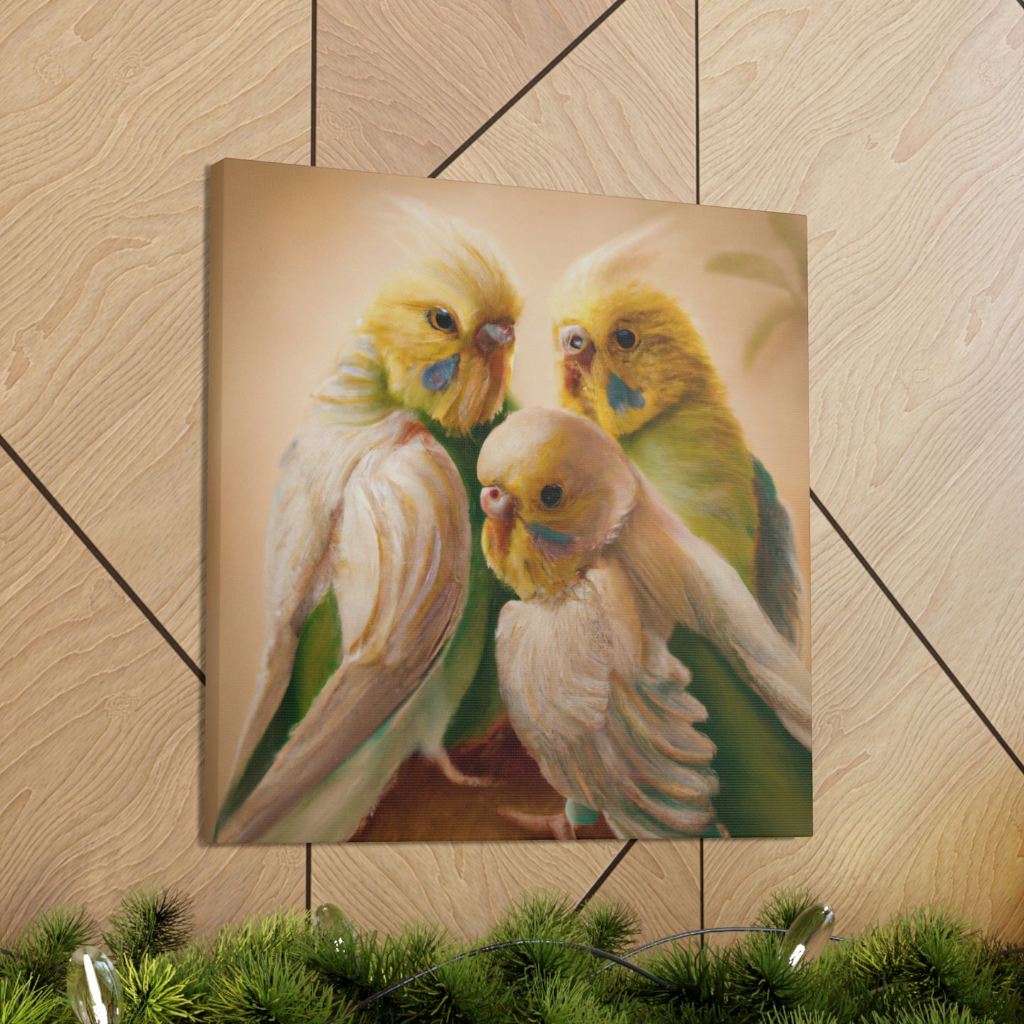 Budgies in Renaissance - Canvas