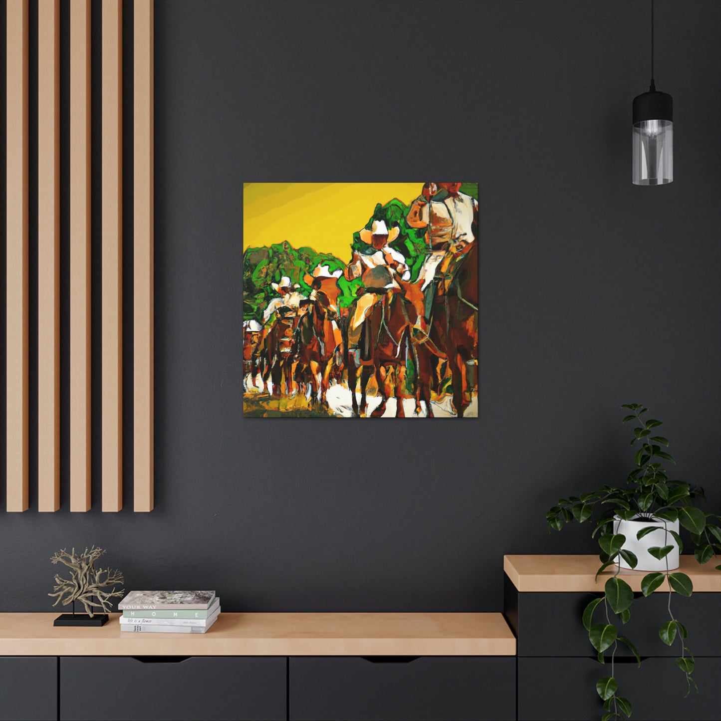 Herding the Cattle Sunrise - Canvas