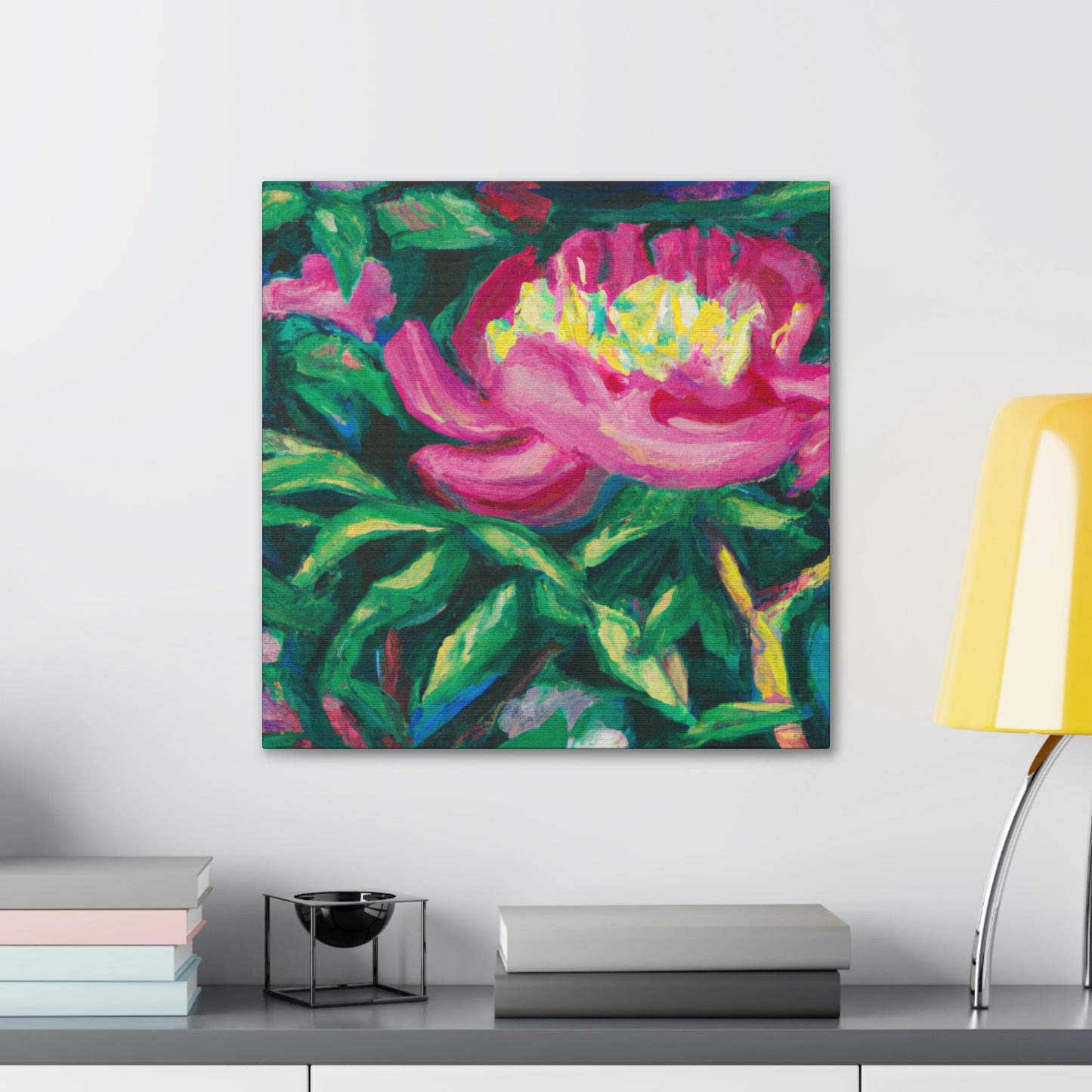 "Peony in Expressionism" - Canvas