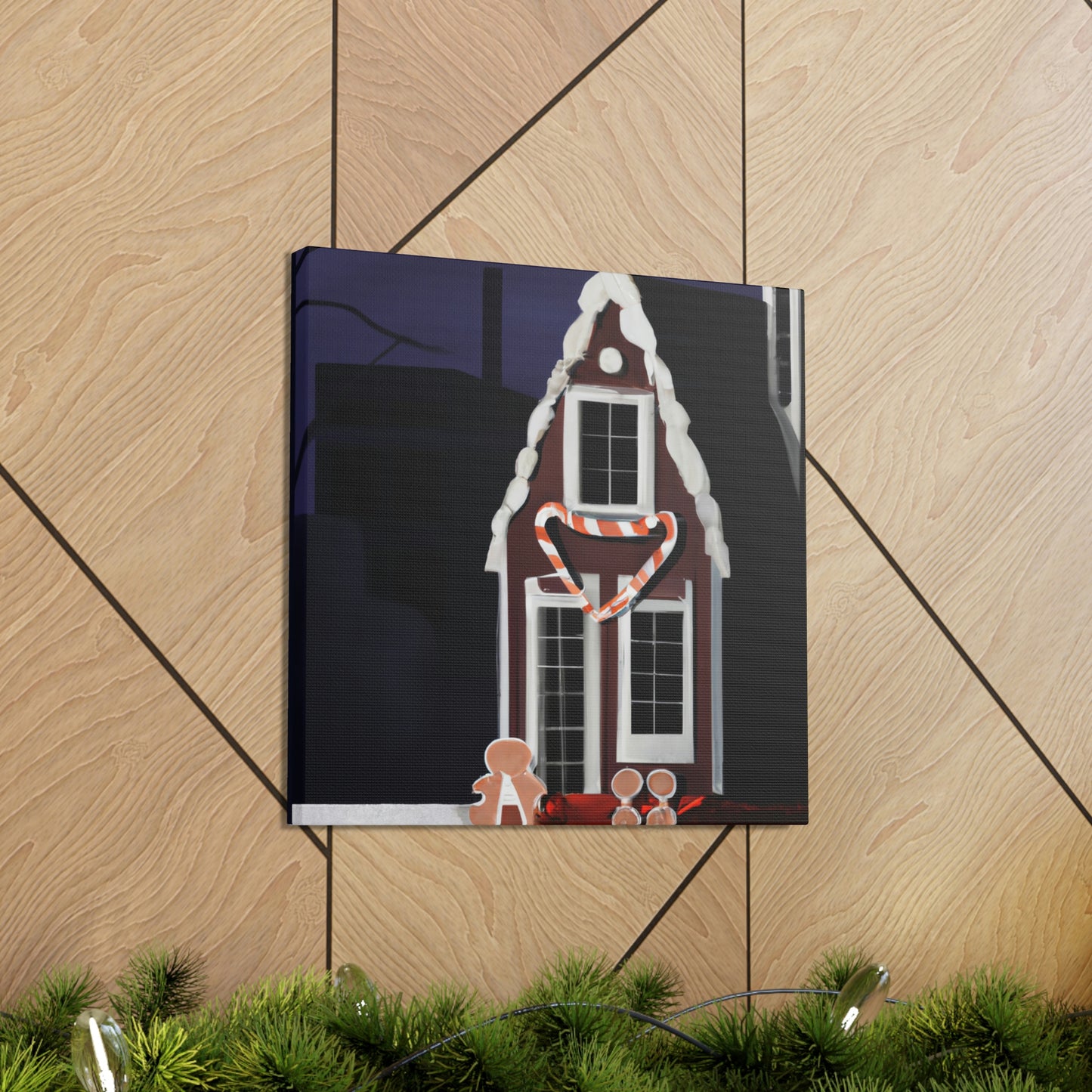 "Gingerbread Dream House" - Canvas