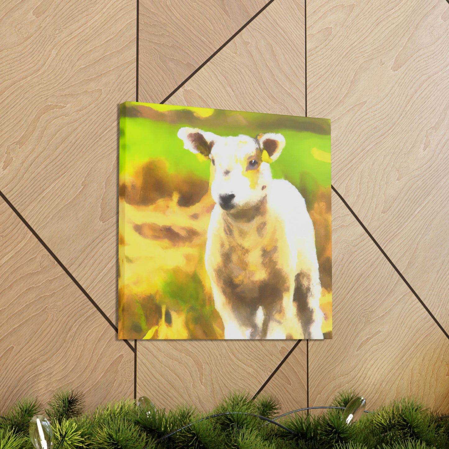 Lamb in Moonlight Glow - Canvas