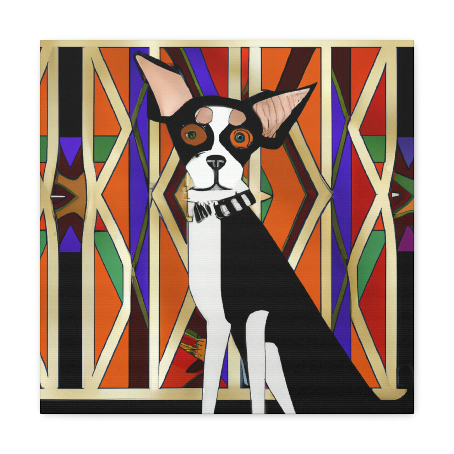 "Chihuahua Through Deco" - Canvas