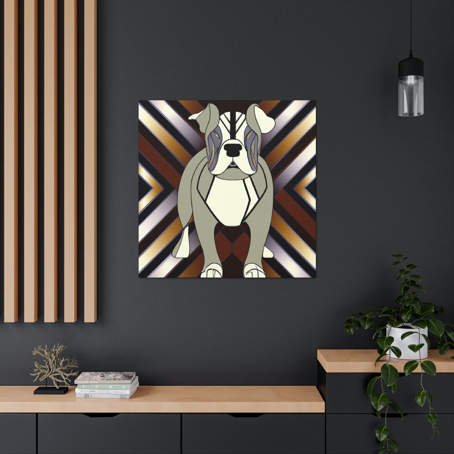 "Bold Bulldog Blooms" - Canvas