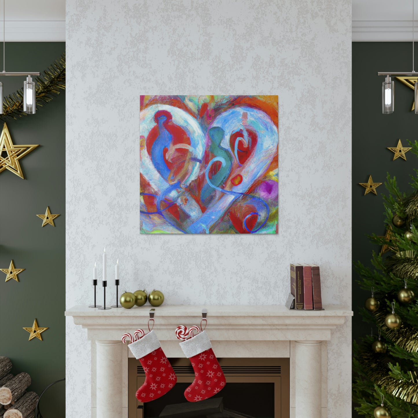 Twined Love Hearts - Canvas