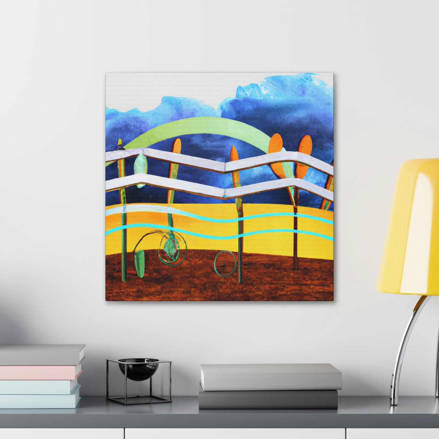 "Fence Delivered Mystery" - Canvas