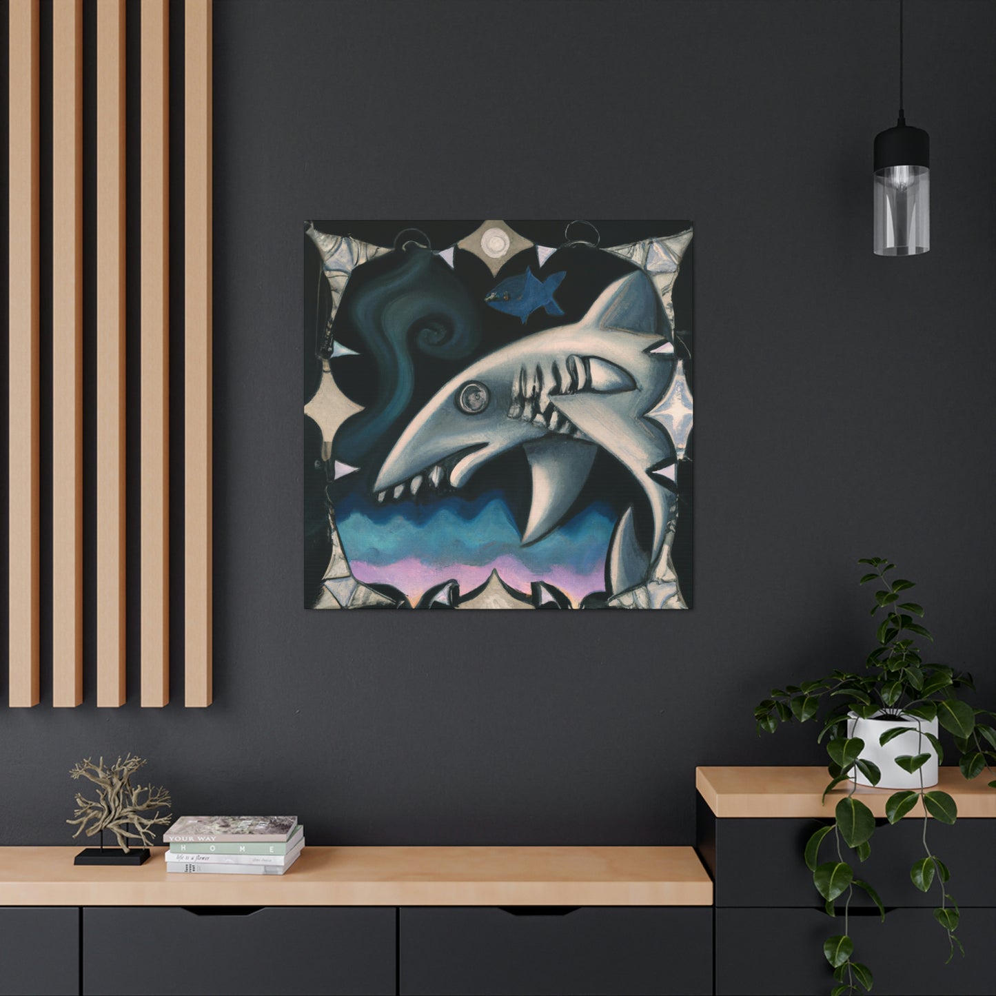 "Shark Fin Flair Art" - Canvas